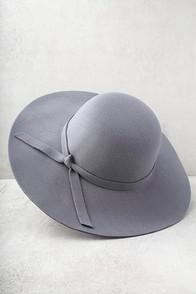 Lulus Sunny Soul Grey Floppy Hat