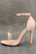 Qupid | Babette Blush Suede Ankle Strap Heels | Size 7.5 | Pink | Vegan Friendly | Lulus