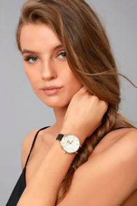 Lulus All The Time Rose Gold And Black Watch