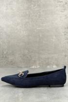 Lulus | Charlotte Navy Suede Loafers