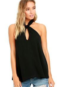 Lulus Hypnotic Night Black Top
