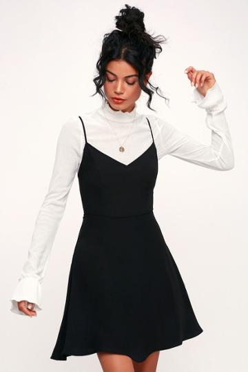 Dancing With You Black Skater Dress | Lulus