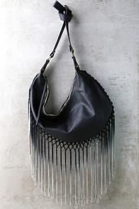 Chateau Run Like The Wind Black Fringe Crossbody Bag