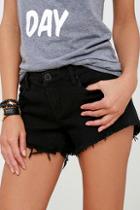 Blank Nyc Little Queenie Washed Black Cutoff Shorts