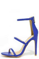 Liliana Three Love Cobalt Blue Dress Sandals