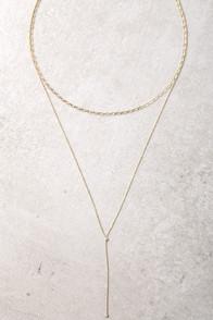 Lulus Be My Lover Gold Layered Necklace
