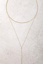 Lulus Be My Lover Gold Layered Necklace
