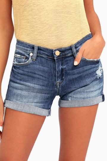 Blank Nyc Fulton Medium Wash Distressed Denim Shorts | Lulus