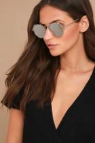 Yhf Los Angeles Stephanie Silver Mirrored Sunglasses