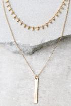 Lulus Infatuation Gold Layered Choker Necklace