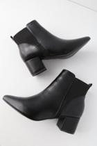 Chase Black Pointed Toe Ankle Booties | Lulus