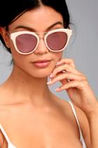 Lulus Hollywood Tunes Pink Sunglasses