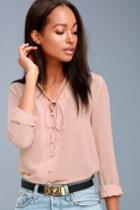 Style Education Blush Pink Blouse | Lulus