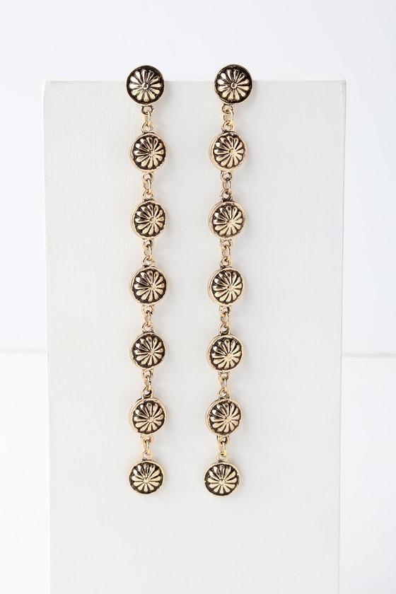Paseo Del Sol Gold Earrings | Lulus
