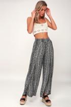 Billabong Wandering Soul Black And White Print Wide-leg Pants | Lulus