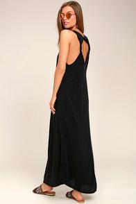 Ppla Enya Washed Black Maxi Dress