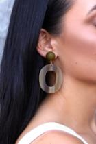 Sure Standout Dark Green Acrylic Earrings | Lulus