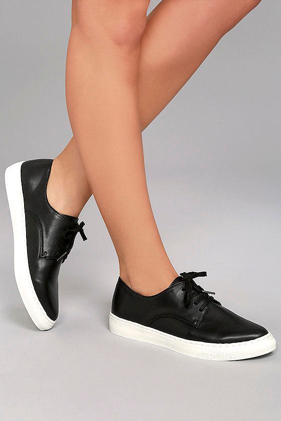 City Classified | Missy Black Lace-up Sneakers | Size 6 | Vegan Friendly | Lulus