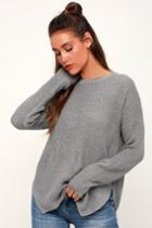 Alyssa Grey Knit Sweater | Lulus