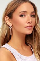 Astral Perfection Rose Gold Rhinestone Star Earrings | Lulus
