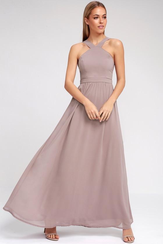 Air Of Romance Taupe Maxi Dress | Lulus