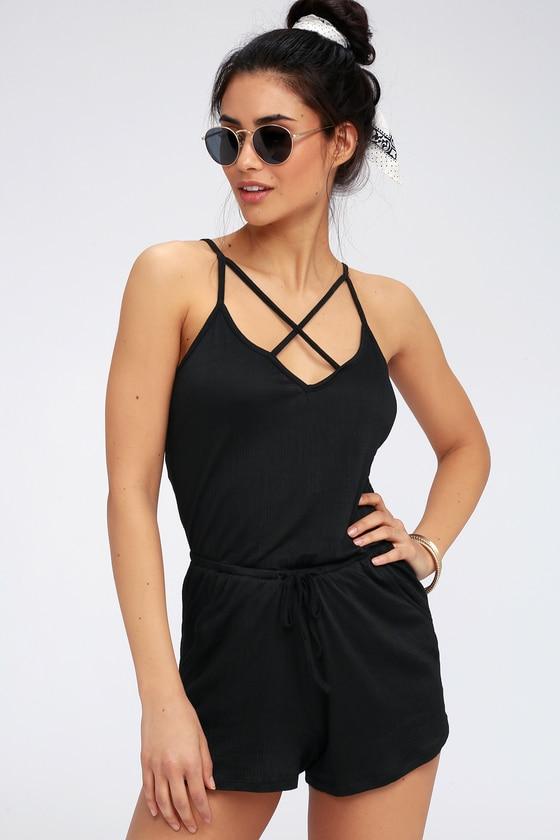 Rd Style Echo Black Sleeveless Romper | Lulus