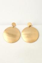 Warm Wishes Gold Circle Earrings | Lulus