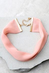Lulus Admirer Pink Choker Necklace