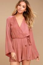 Ppla Pilar Rusty Rose Long Sleeve Romper