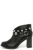 Olivia Miller Gretta Black High Heel Ankle Booties