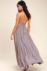 Lulus On My Own Dusty Purple Maxi Dress