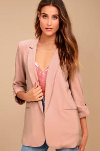 Lulus Put Together Blush Pink Blazer