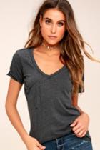 Z Supply Pleasant Surprise Washed Black Tee | Lulus