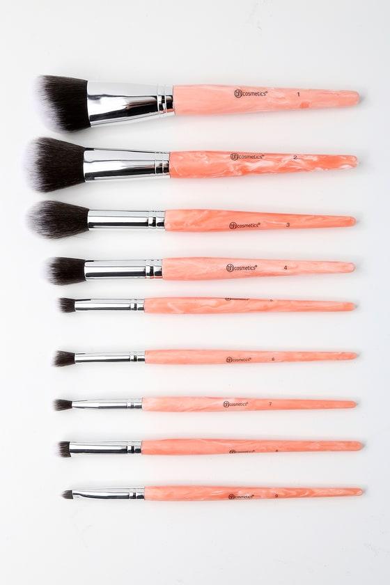 Bh Cosmetics | Rose Quartz 9 Piece Pink Marbled Brush Set | Cruelty Free | No Animal Testing | Lulus