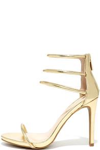 Anne Michelle Love This Gold Dress Sandals