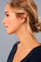 Lulus Simply Stylish Silver Hoop Earrings