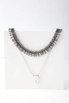 Sunizona Silver Layered Collar Necklace | Lulus