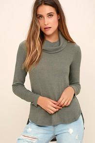 Olive & Oak Willis Grey Long Sleeve Top
