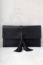 Lulus Indra Black Tassel Clutch