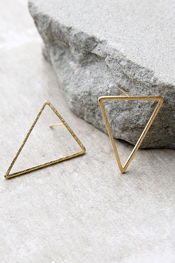 Lulus | Tessellate Gold Earrings