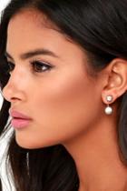 Lulus Let's Get Fancy Gold Rhinestone Ear Jackets