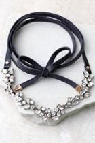 Lulus | Telekinetic Black Rhinestone Wrap Necklace | Vegan Friendly
