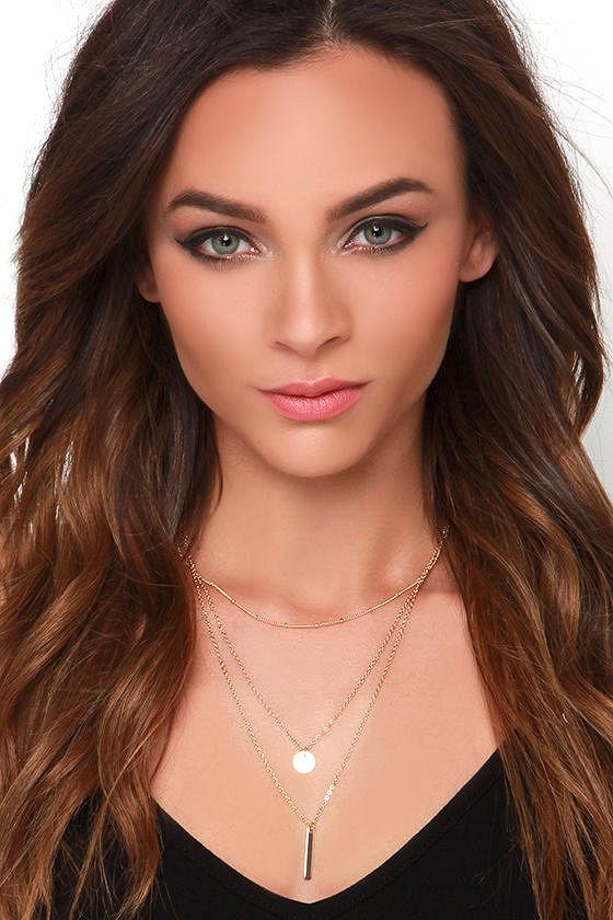 Lulus | Perfect Trio Gold Layered Necklace