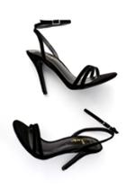 Iggy Black Suede Ankle Strap Heels | Lulus