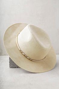Lulus What I Like Light Beige Suede Fedora Hat