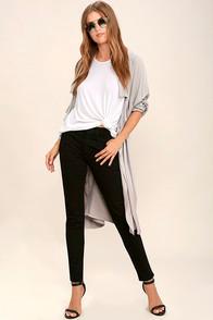 O2 Denim Your Song Black High-waisted Skinny Jeans