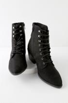 Montie Black Suede Lace-up Ankle Booties | Lulus