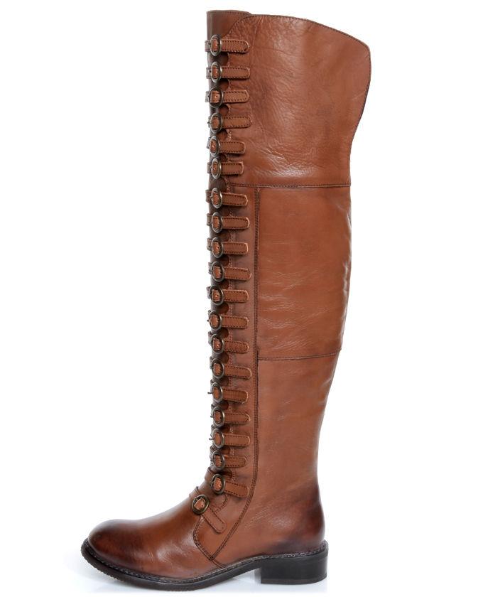 Luichiny True Fit Cognac Brown Leather Belts Galore Otk Boots