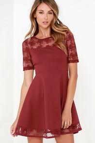 Black Swan Clarice Wine Red Dress