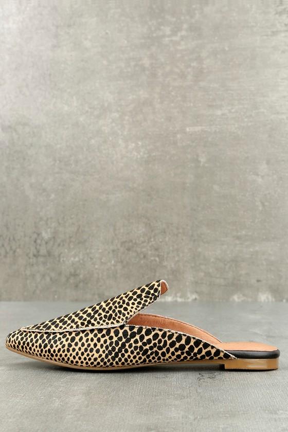 Urge | Lizzy Cheetah Print Pony Fur Loafer Slides | Size 36/5.5 | Beige | Lulus